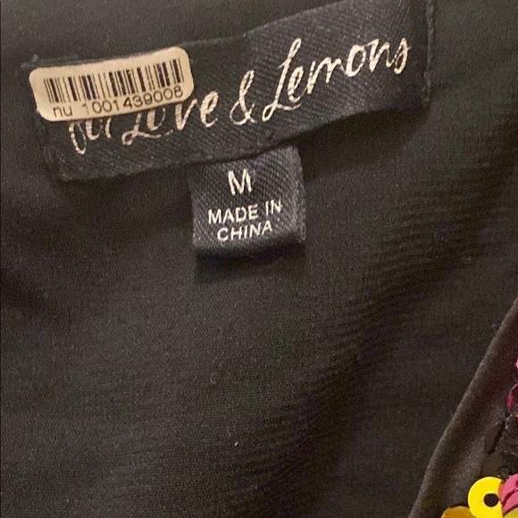 For Love & Lemons Morrison Rose Floral Sequin Mini Dress Size M - Picture 14 of 14